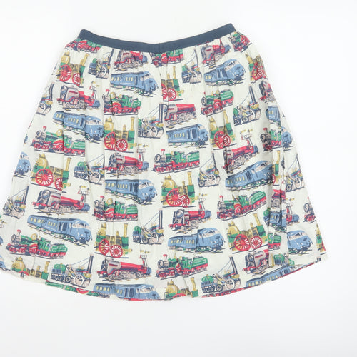 Cath Kidston Women Multicoloured XS Train Print Flare Skirt