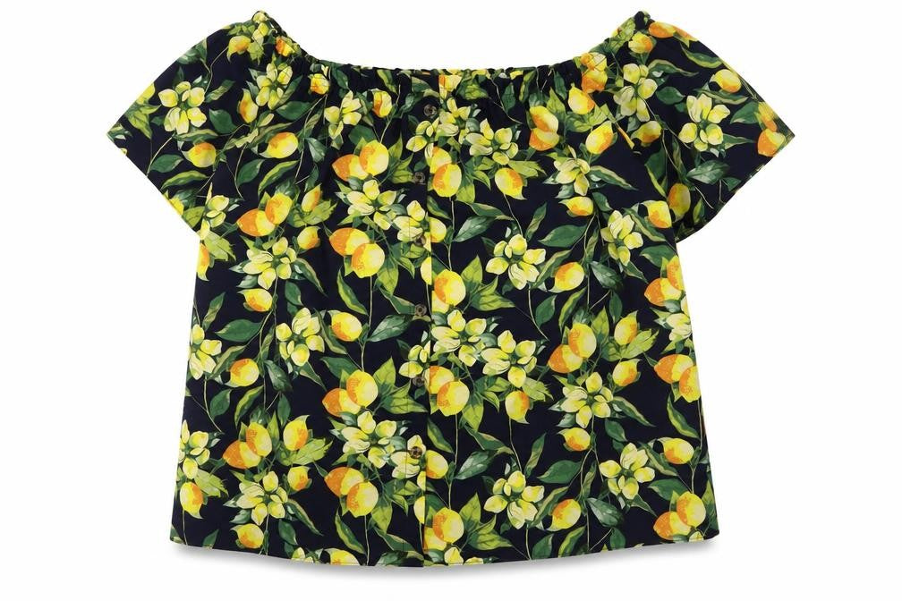 Dorothy Perkins Women Multicoloured UK 22 Floral Off Shoulder Button Blouse