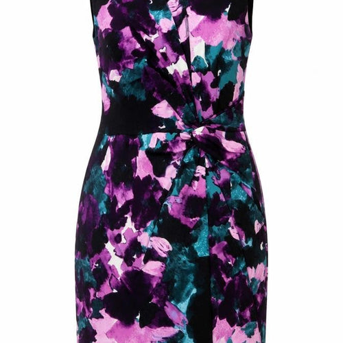 Planet Women Multicoloured UK 10 Floral Ruched Sheath Dress