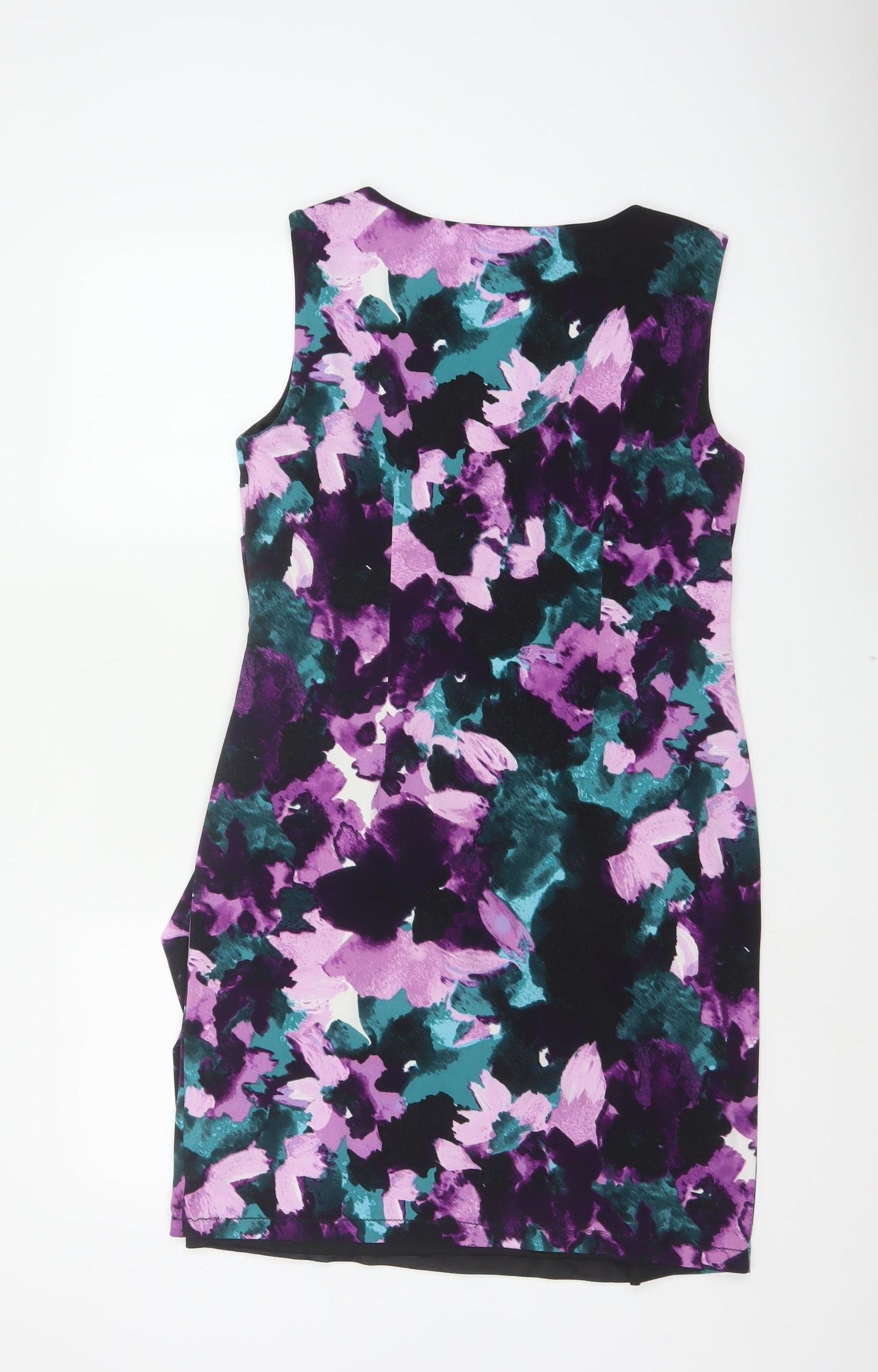 Planet Women Multicoloured UK 10 Floral Ruched Sheath Dress