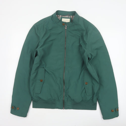 Tailored Originals Men's Green L Bomber Jacket Full Zip Lined