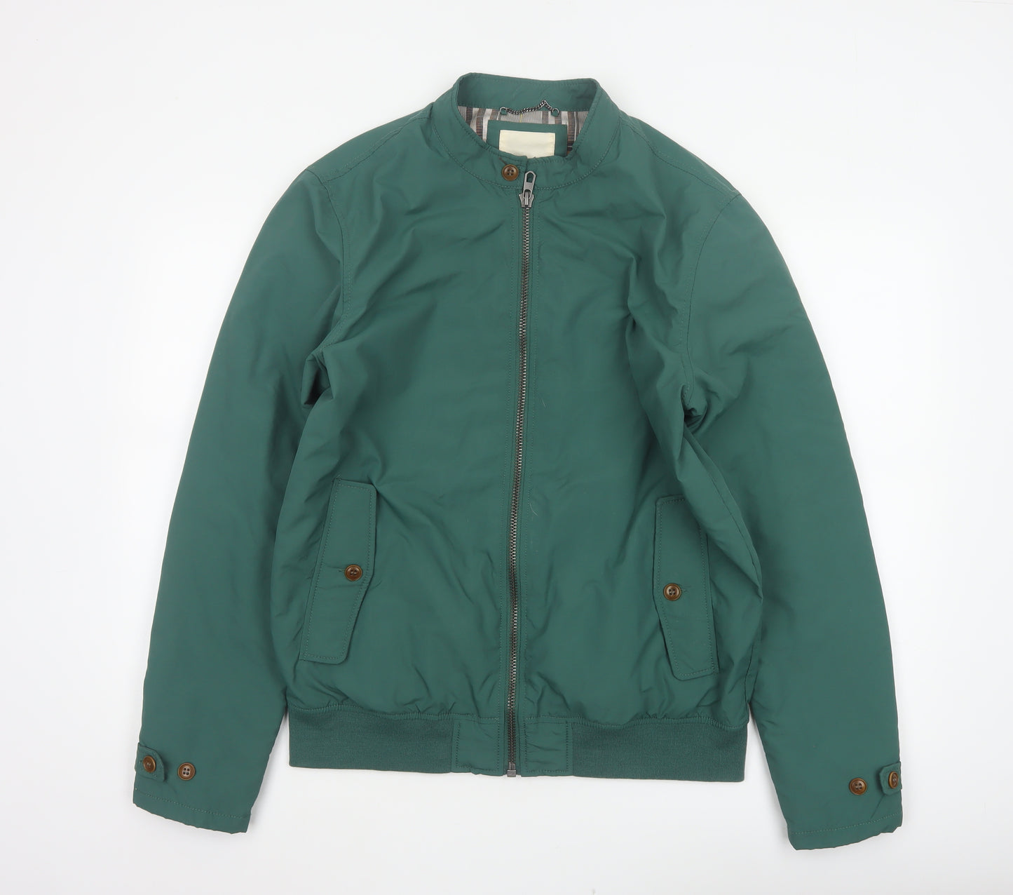 Tailored Originals Men's Green L Bomber Jacket Full Zip Lined