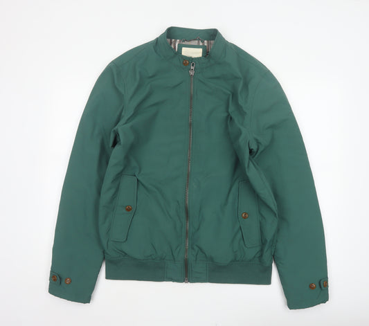 Tailored Originals Men's Green L Bomber Jacket Full Zip Lined