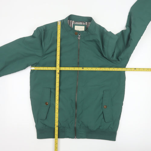 Tailored Originals Men's Green L Bomber Jacket Full Zip Lined
