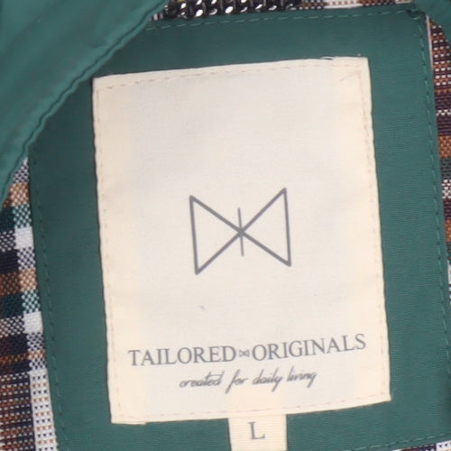 Tailored Originals Men's Green L Bomber Jacket Full Zip Lined