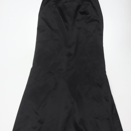Debenhams Debut Women Black UK 12 Long Flare Satin Formal Skirt