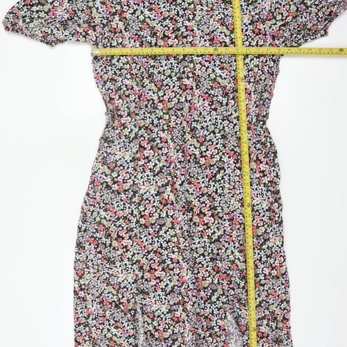F&F Women’s Multicoloured Floral Midi Fit & Flare Dress UK 18