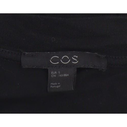 CCS Women Black Size S Long Shift Dress Half Sleeve