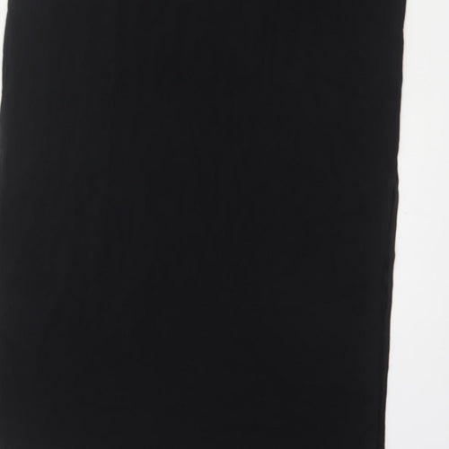 CCS Women Black Size S Long Shift Dress Half Sleeve