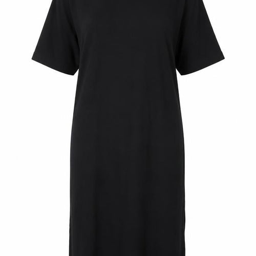 CCS Women Black Size S Long Shift Dress Half Sleeve