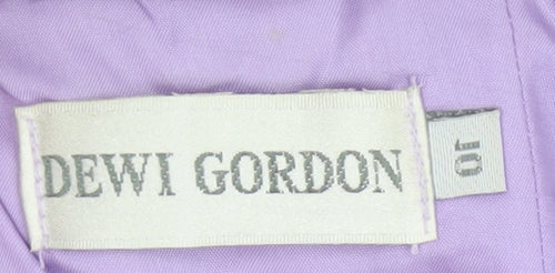Dewi Gordon Women Purple UK 8 Silk Floral Sequin Mermaid Maxi Dress