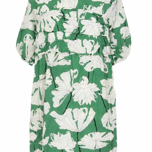 Carolyn Donnelly The Edit Women Green Floral Ruffle Shift Dress UK 12