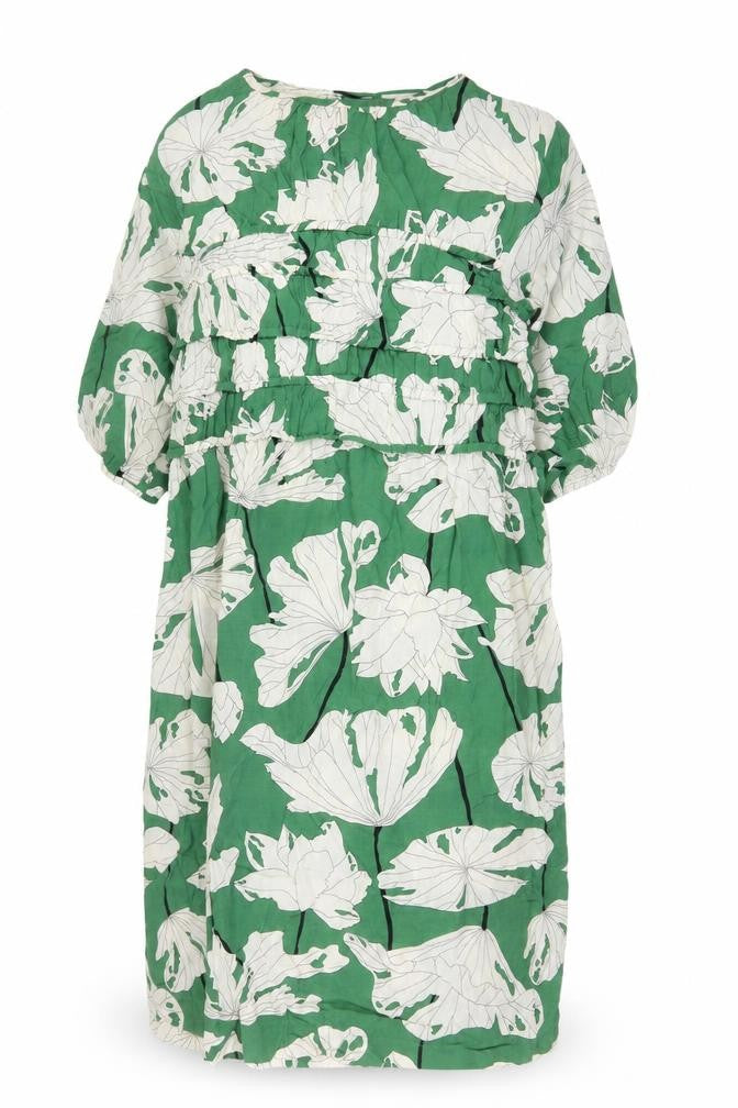 Carolyn Donnelly The Edit Women Green Floral Ruffle Shift Dress UK 12