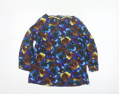 Boden Women Multicoloured UK 8 Floral Silk Blend Tunic Blouse