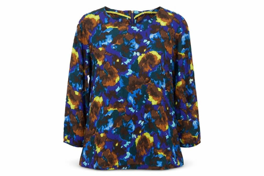 Boden Women Multicoloured UK 8 Floral Silk Blend Tunic Blouse