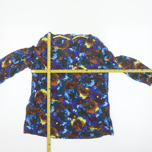 Boden Women Multicoloured UK 8 Floral Silk Blend Tunic Blouse