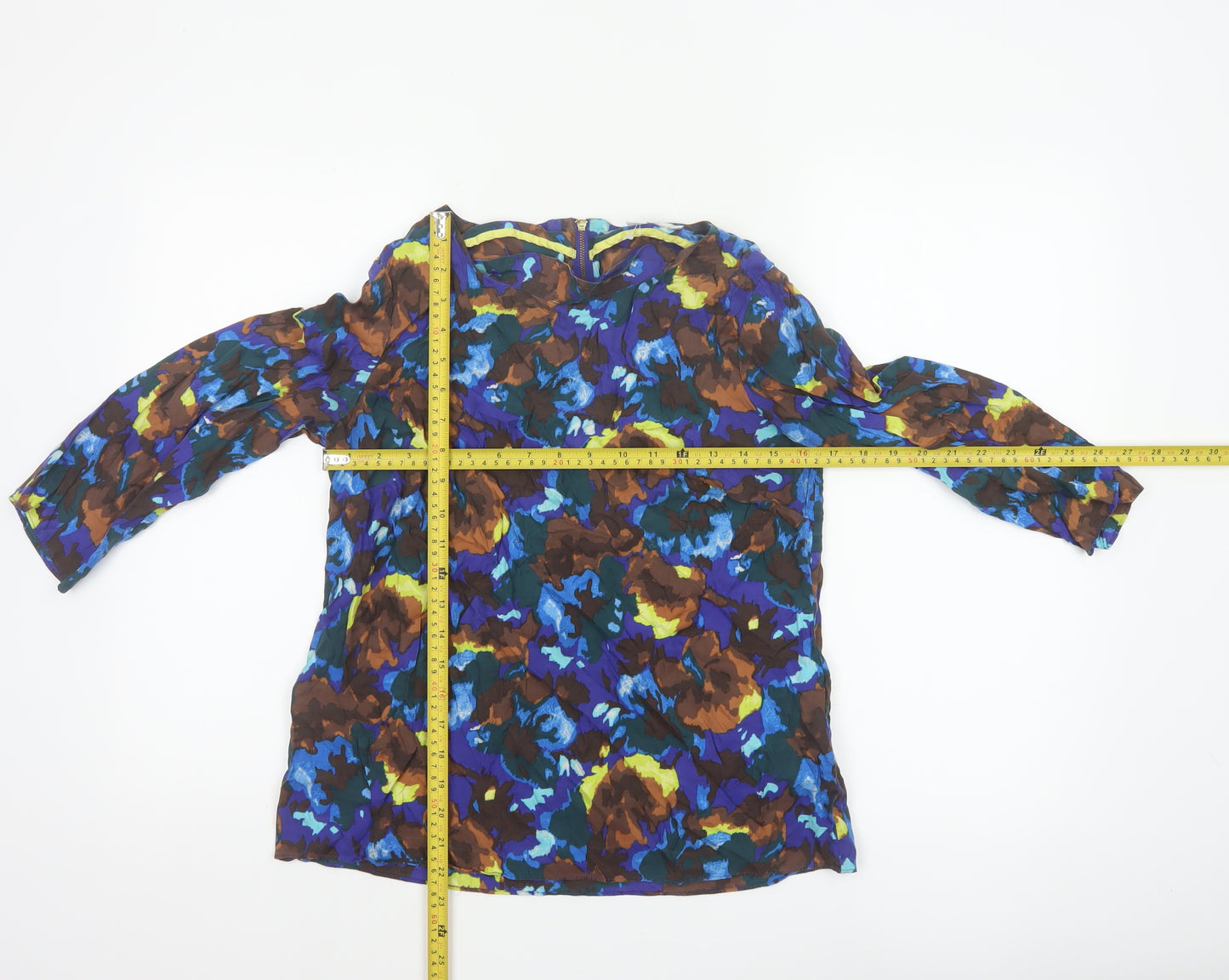 Boden Women Multicoloured UK 8 Floral Silk Blend Tunic Blouse