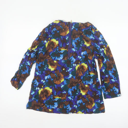 Boden Women Multicoloured UK 8 Floral Silk Blend Tunic Blouse