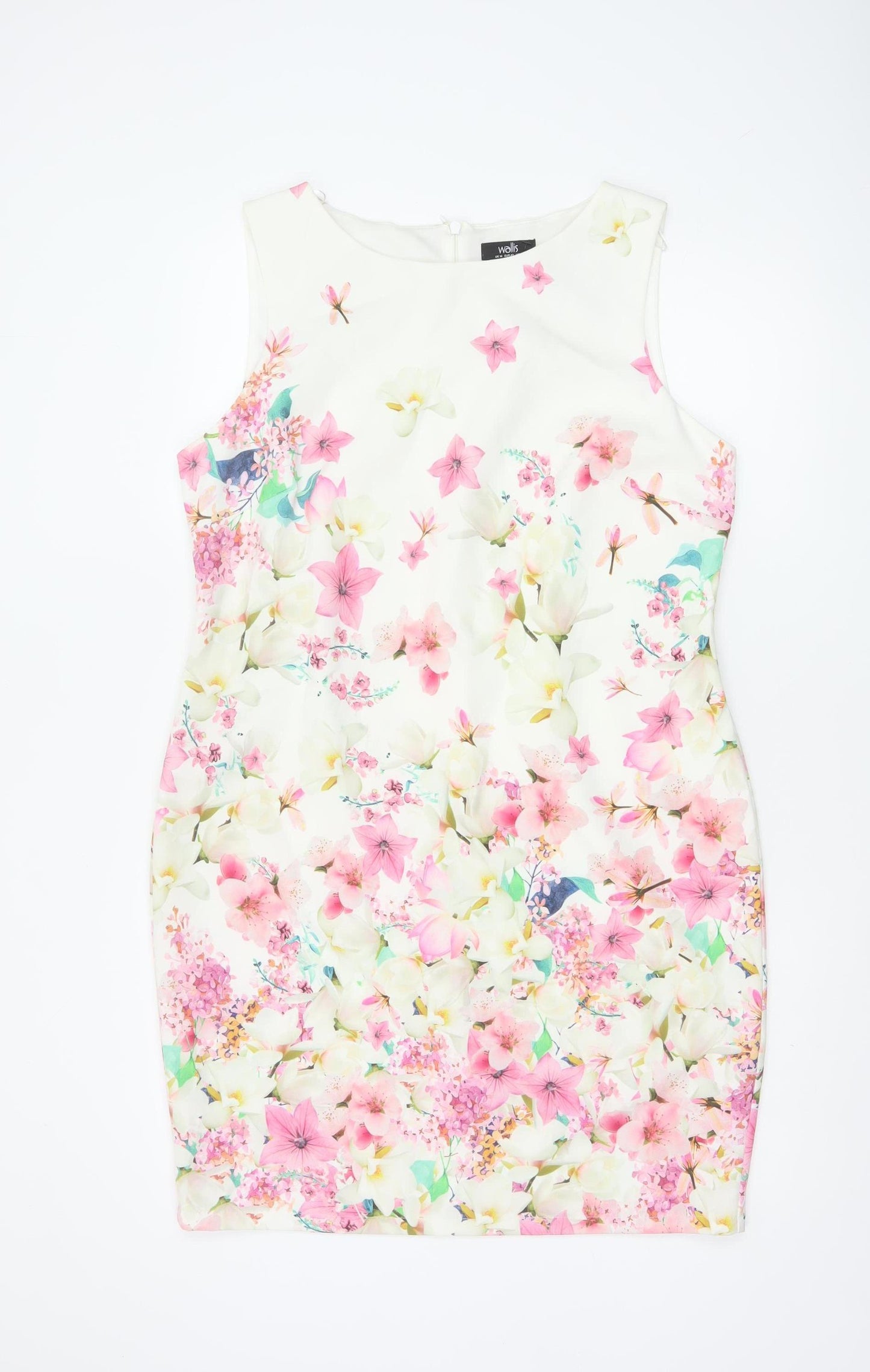 Wallis Women’s Multicoloured Floral Sheath Dress UK 14 Sleeveless