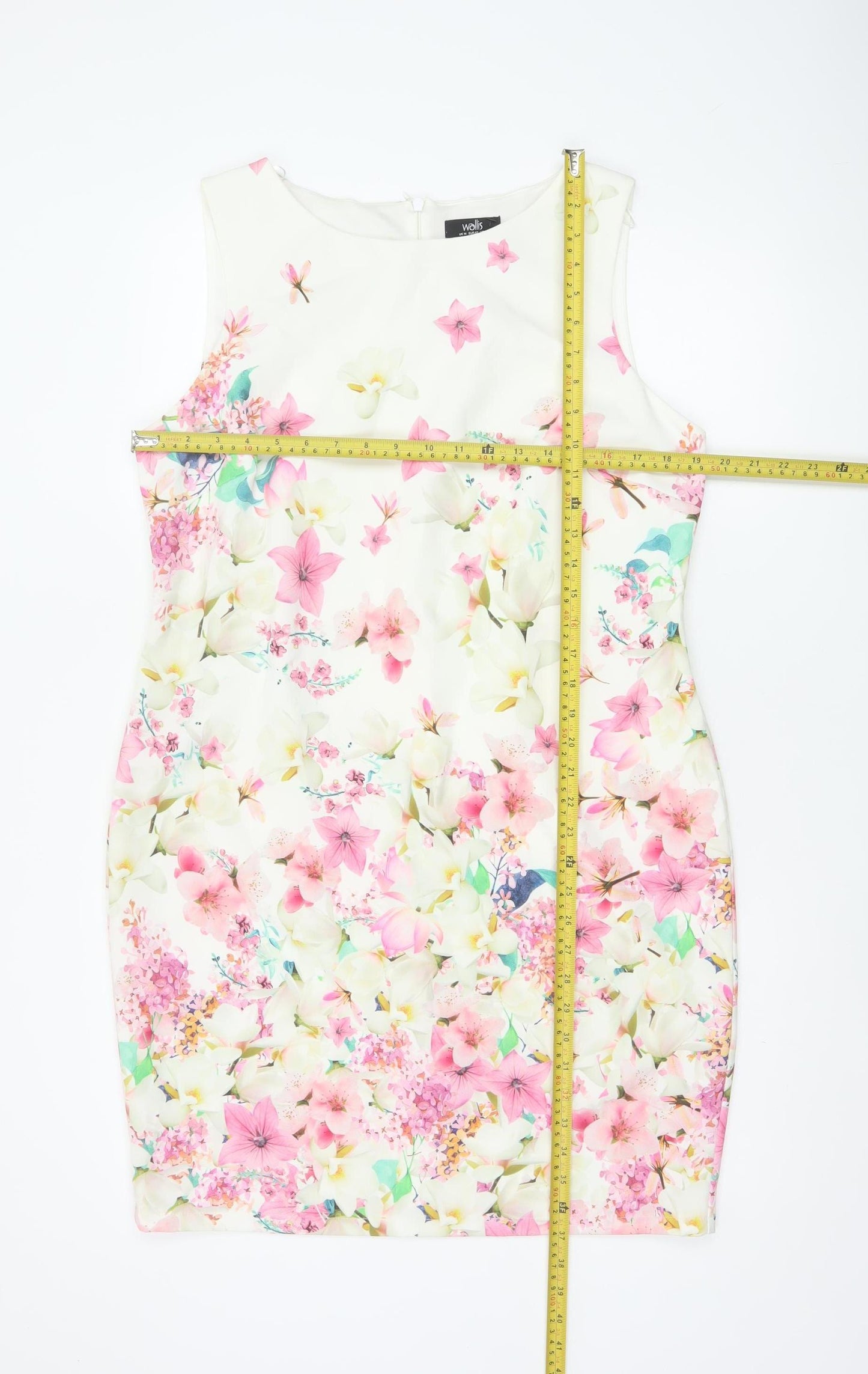 Wallis Women’s Multicoloured Floral Sheath Dress UK 14 Sleeveless