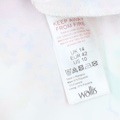 Wallis Women’s Multicoloured Floral Sheath Dress UK 14 Sleeveless