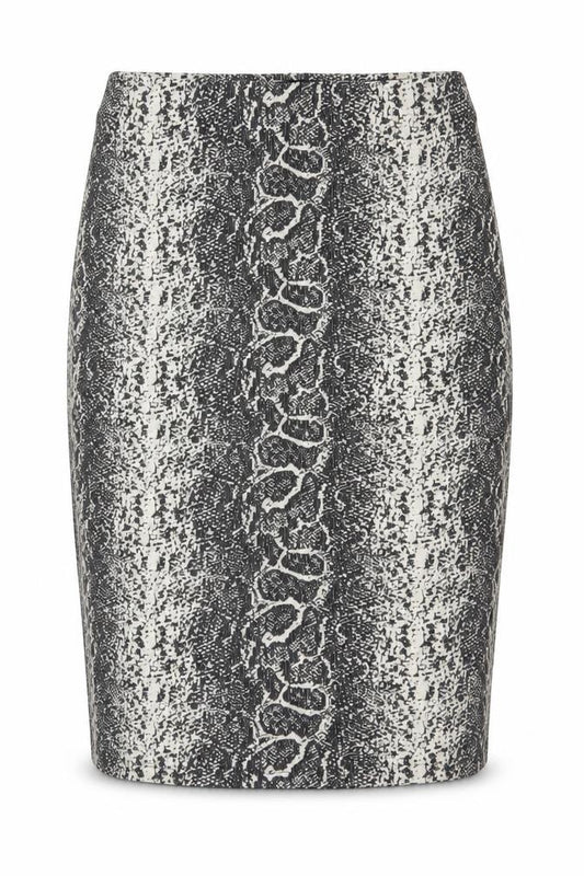Marks & Spencer Women Black Mix UK 14 Geometric Stretch Pencil Skirt