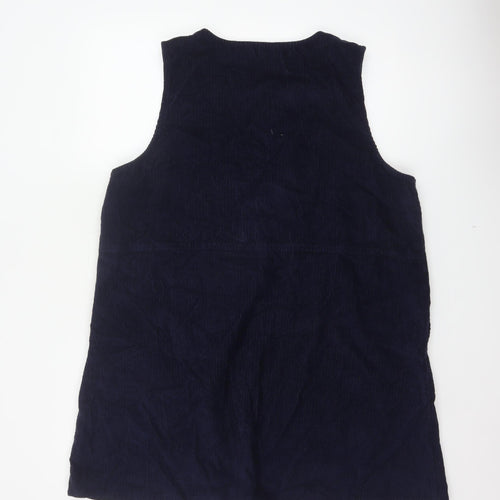 Nobody's Child Women’s Navy Blue UK 18 Corduroy Pinafore Zip Dress