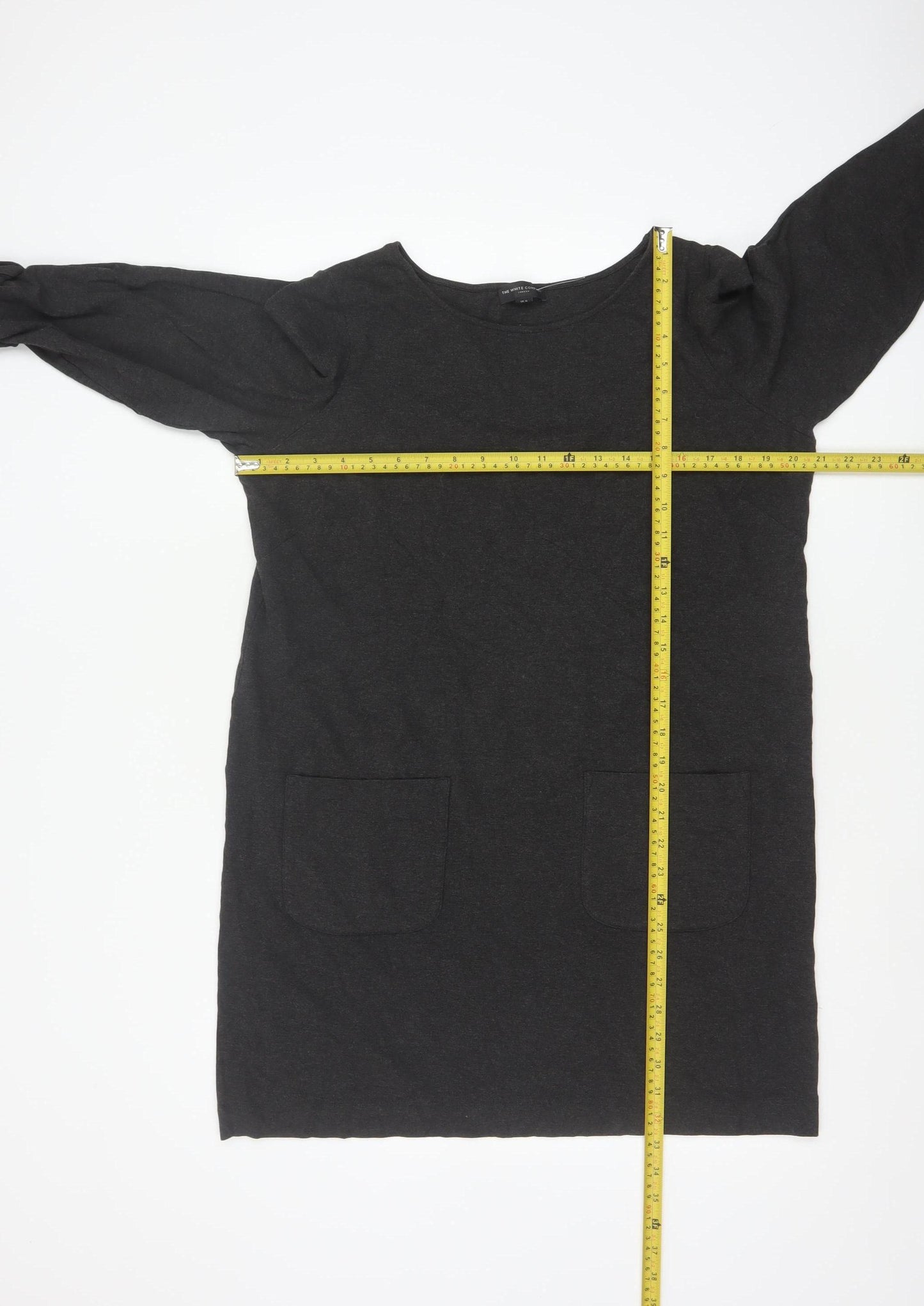 The White Company Women Black UK 14 Jersey Tunic Pocket Top
