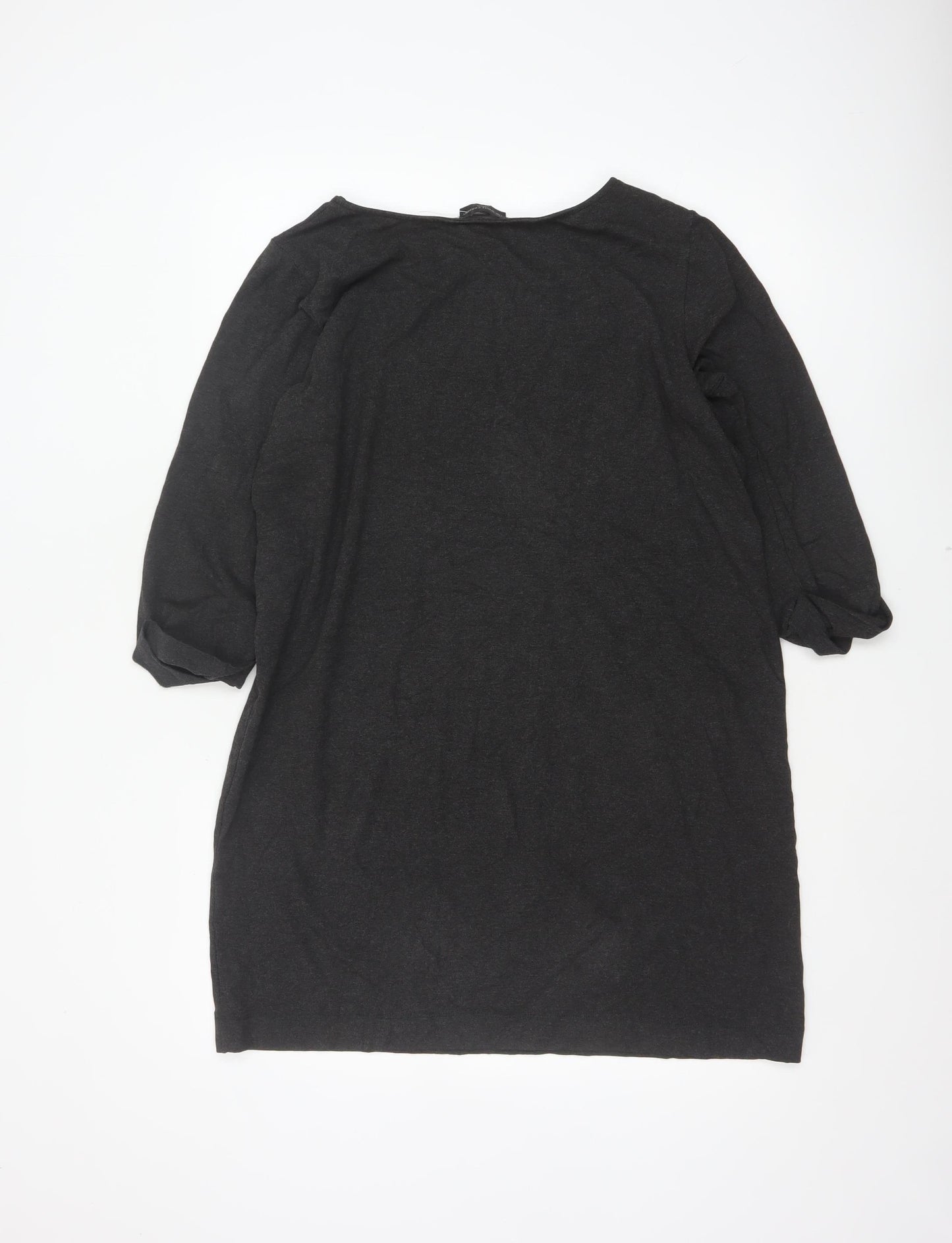 The White Company Women Black UK 14 Jersey Tunic Pocket Top