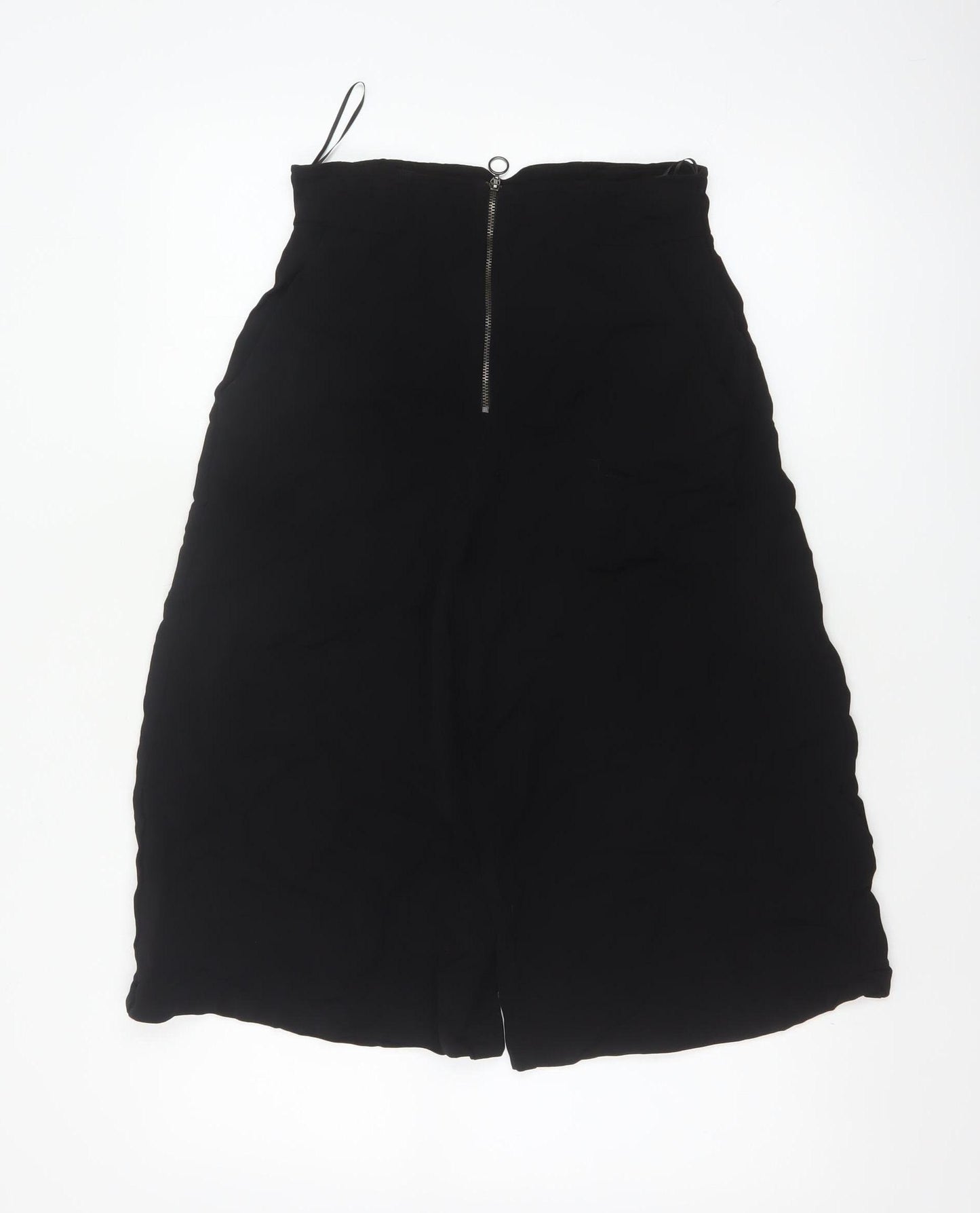 Whistles Women Black UK 10 High Rise Viscose Culotte Shorts