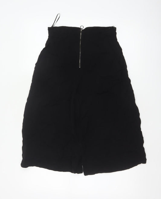 Whistles Women Black UK 10 High Rise Viscose Culotte Shorts