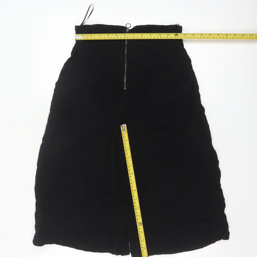 Whistles Women Black UK 10 High Rise Viscose Culotte Shorts