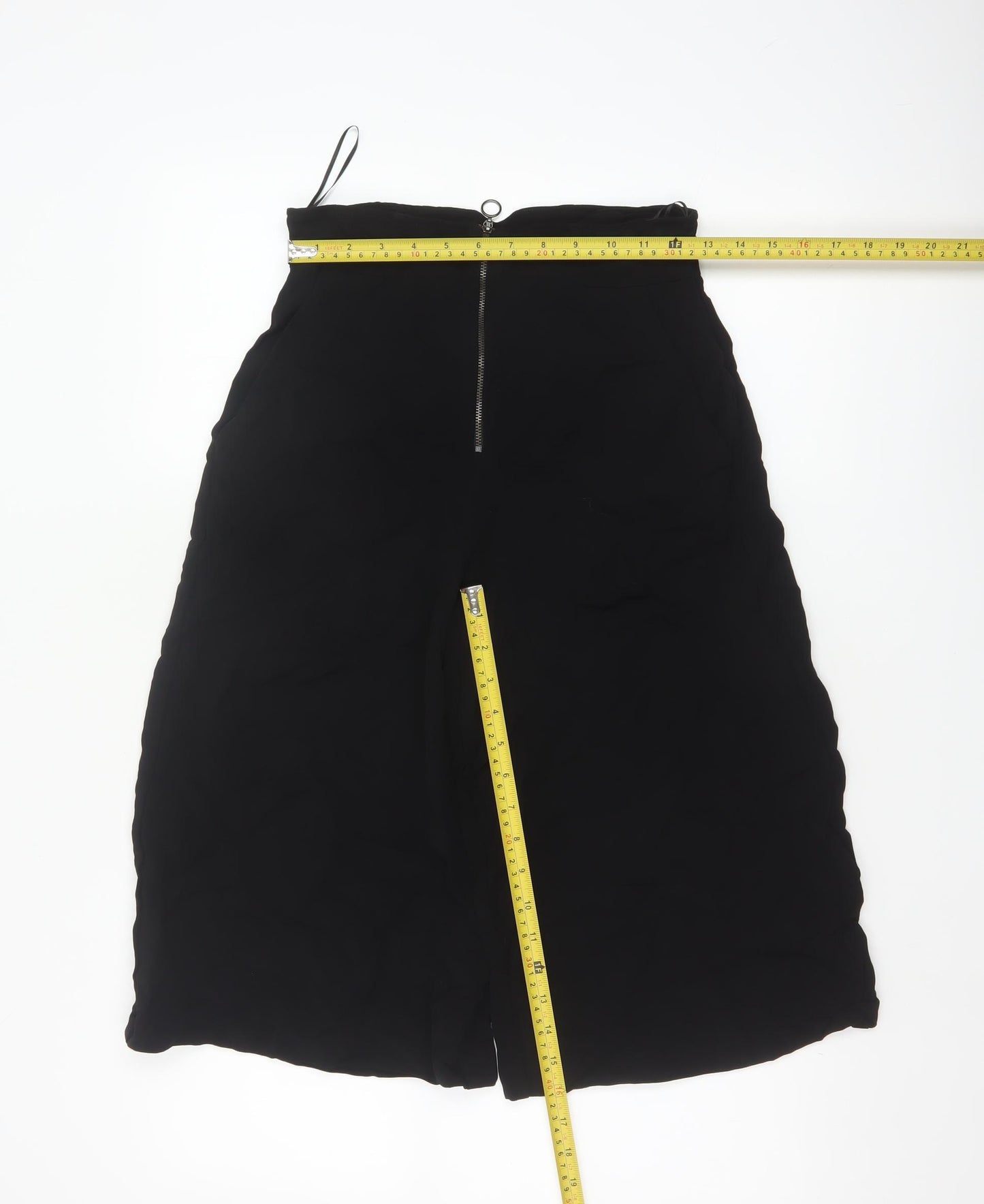 Whistles Women Black UK 10 High Rise Viscose Culotte Shorts