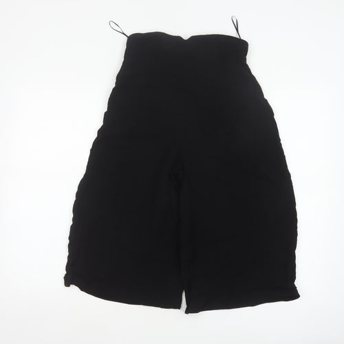 Whistles Women Black UK 10 High Rise Viscose Culotte Shorts