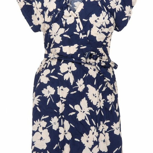 Bravissimo Women Blue Floral Wrap Knee Dress UK 18 Viscose
