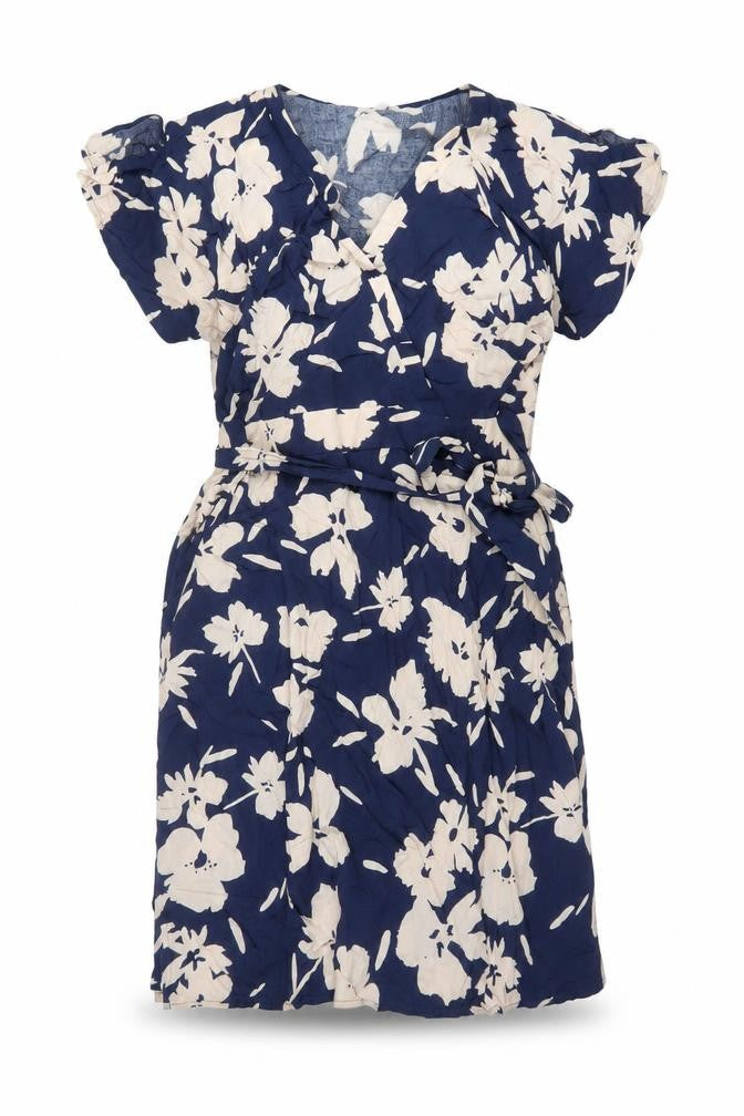 Bravissimo Women Blue Floral Wrap Knee Dress UK 18 Viscose