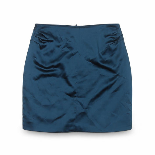 4th + Reckless Women’s Blue UK 10 Satin Mini Pencil Skirt