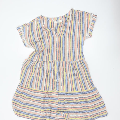 Next Women’s Multicoloured Striped S Fit & Flare Button Mini Dress