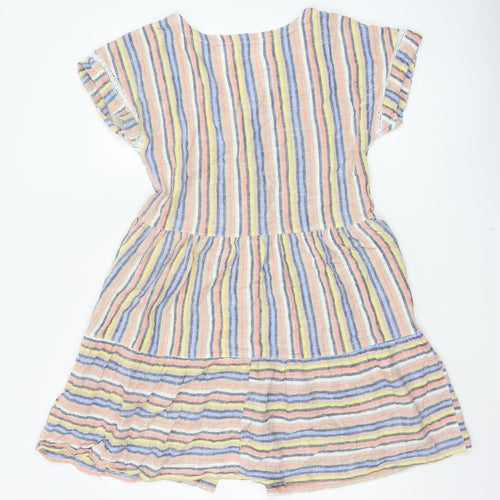 Next Women’s Multicoloured Striped S Fit & Flare Button Mini Dress