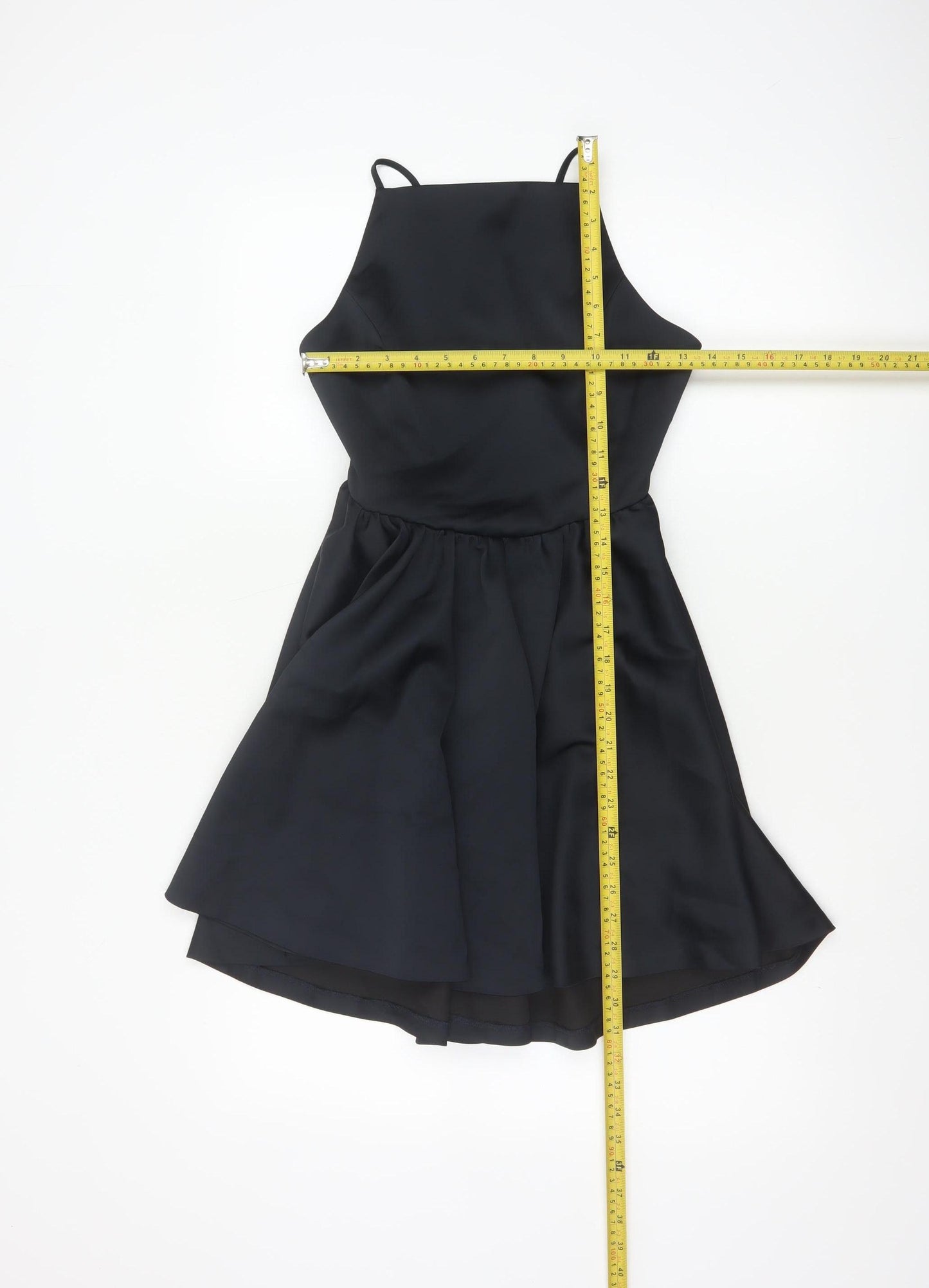 Zara Women Black XS Fit & Flare Hi-Low Strappy Party Dress