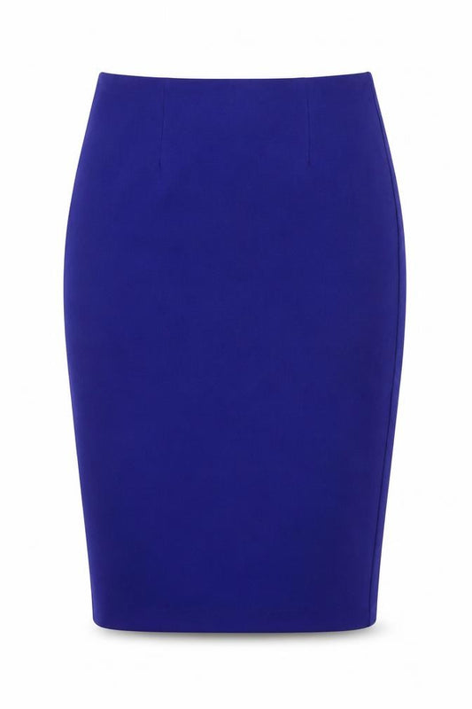 Oasis Women Blue UK 16 Knee Length Pencil Skirt Lined Stretch