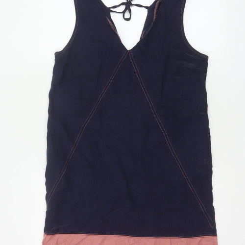 Next Women Multicoloured Size 12 Linen Sleeveless Shift Dress