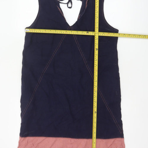 Next Women Multicoloured Size 12 Linen Sleeveless Shift Dress