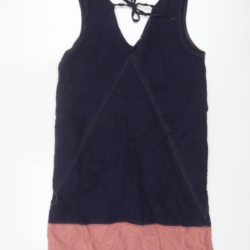 Next Women Multicoloured Size 12 Linen Sleeveless Shift Dress