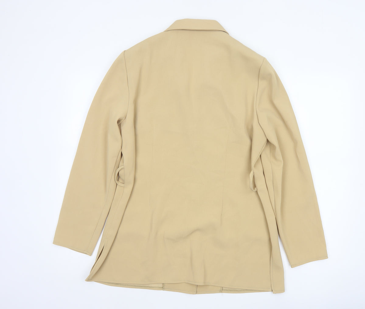 Brand and care label for Mackays Women’s Beige UK 14 Longline Tailored Blazer Jacket
