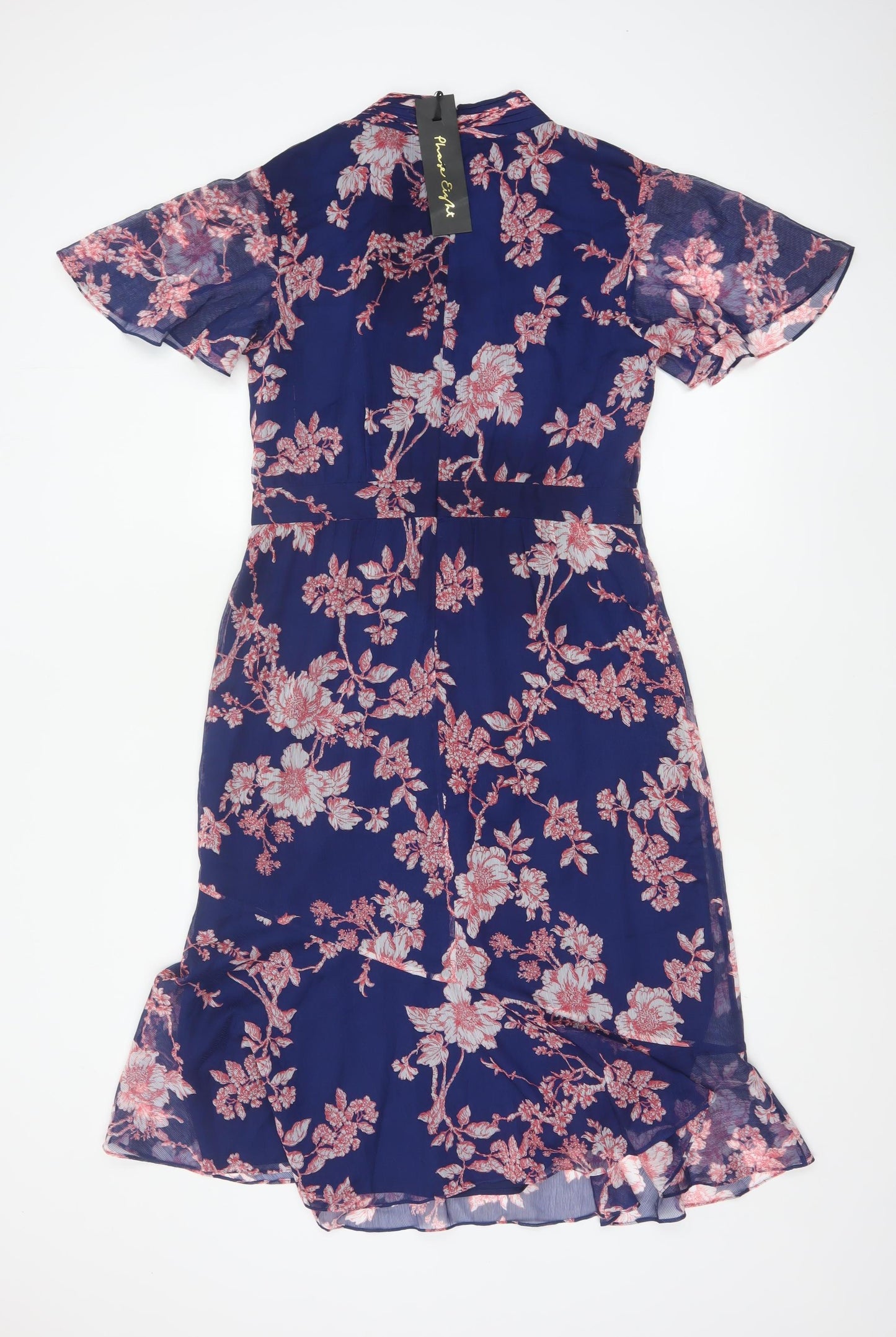 Phase Eight Women Blue Floral Midi Mermaid Dress UK 12