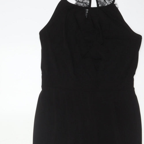 Therapy London Women’s Black Size 10 Lace Halter Jumpsuit