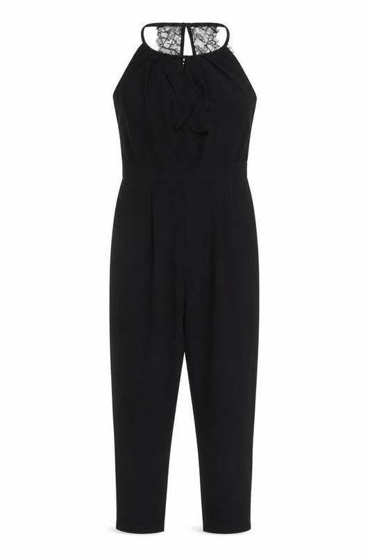Therapy London Women’s Black Size 10 Lace Halter Jumpsuit