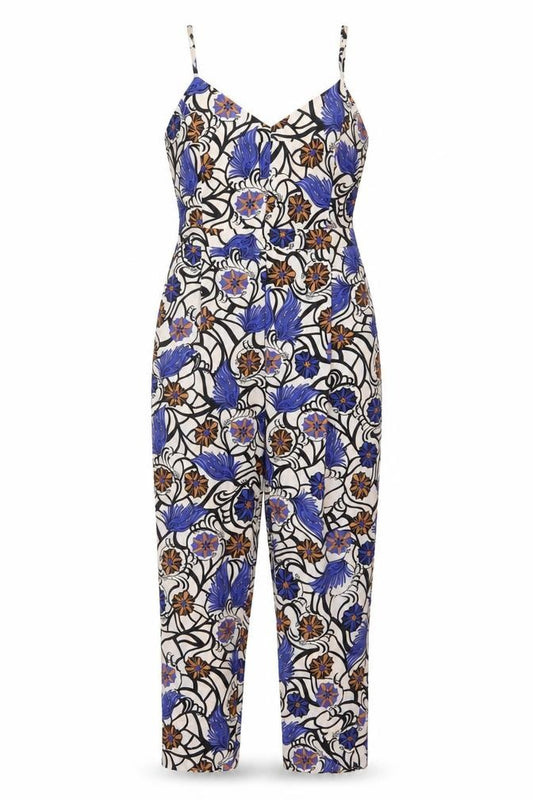 River Island Women’s Multicoloured Floral Jumpsuit UK 14 V-Neck