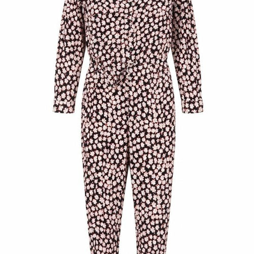 Mint Velvet Women’s Black Floral Size 8 V-Neck Tapered Jumpsuit